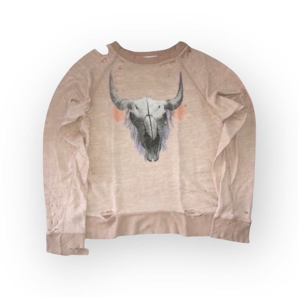 VHTF: OG Wildfox ☺︎︎ Cherie Destroy Sweater BBJ ☺︎︎ Baggy Beach Jumper ☺︎︎ Pink - Picture 5 of 16